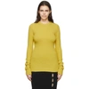 SPORTMAX YELLOW WOOL GANGE SWEATER