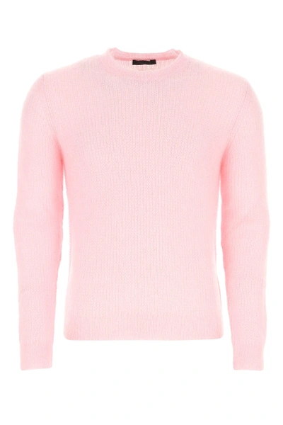 Prada Rear Triangle Jumper In Pink