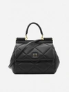 DOLCE & GABBANA SMALL SICILY BAG IN QUILTED LEATHER,BB6003 AW59180999