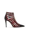 Valentino Alcove Rockstud Patent-leather Ankle Boots In Black