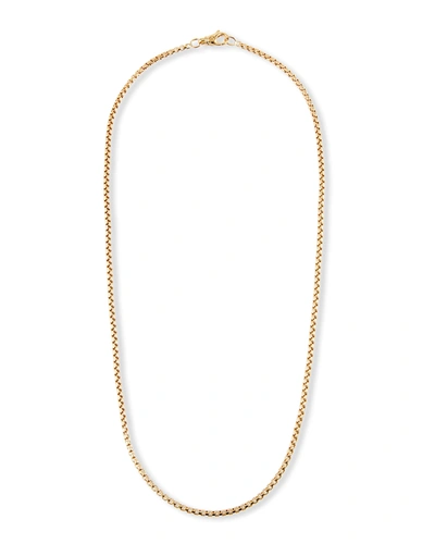 David Yurman Men's 18k 2.7mm Small Box Chain Necklace, 20" In Gold