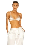 Kiki De Montparnasse Silk Blend Tiered Soft Triangle Bra In Ivory