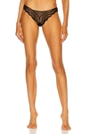 Kiki De Montparnasse Leche Moi Lace Thong Underwear In Black