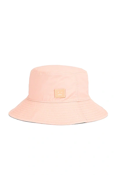 Acne Studios Womens Pink Pansy Face Cotton Bucket Hat In Light Pink