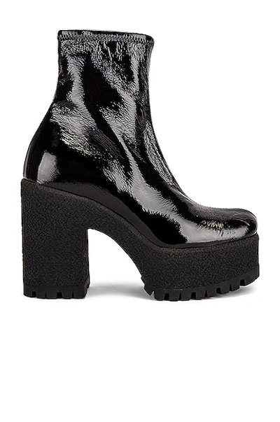 Miu Miu Technical Patent Fabric Booties In Black