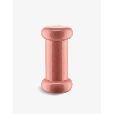 Alessi Ettore Sottsass Painted Beechwood Salt And Pepper Grinder 15cm In Pink,multi