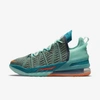 Nike Lebron 18 Basketball Shoes In Green Abyss,tropical Twist,bright Crimson,hyper Crimson