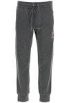 DOLCE & GABBANA JOGGING TROUSERS WITH BEE AND CROWN LUREX EMBROIDERY