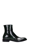 MAISON MARGIELA ANKLE BOOTS IN GREEN LEATHER,S37WU0415P3792H8793
