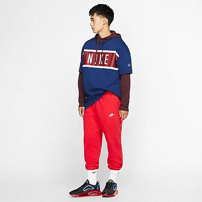 Nike Men's Sportswear Club Fleece Sweatpants In University Red/obsidian/white