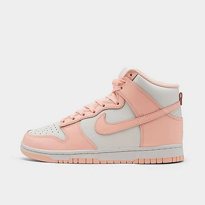 Nike Women's Dunk High Retro Casual Shoes In Sail/crimson Tint