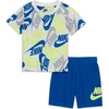 Nike Babies'  Boys' Toddler Futura Toss Allover Print T-shirt And Shorts Set In Game Royal/volt