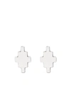 Marcelo Burlon County Of Milan Cross Pendant Earrings In Silver