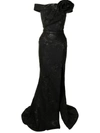 Saiid Kobeisy Off-shoulder Maxi Dress In Black