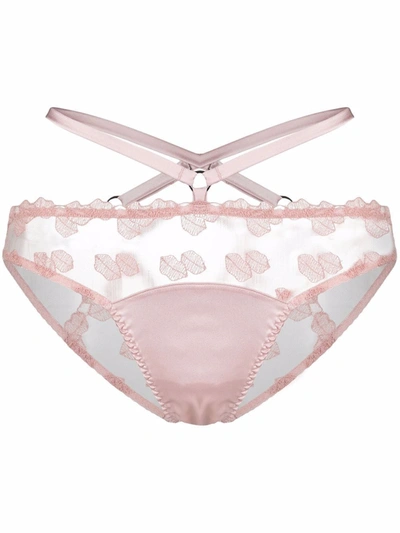 Fleur Of England Valentina Ouvert Briefs In Pink