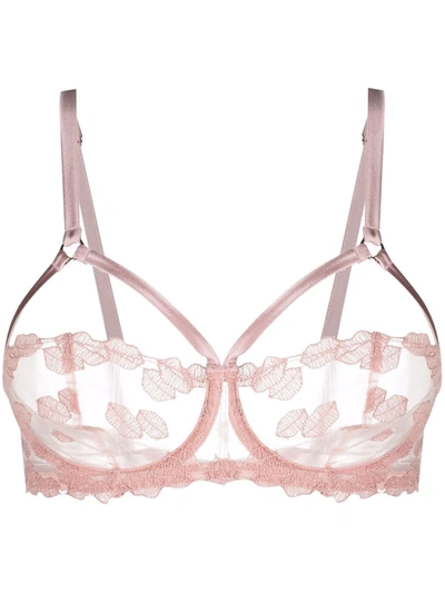 Fleur Of England Valentina Strap Balcony Bra In Pink