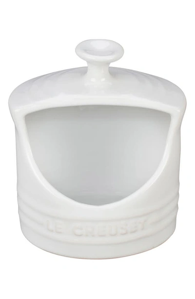 Le Creuset Salt Crock In White