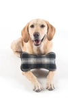 Pendleton Plaid Pet Blanket & Toy Bone Set In Charcoal Ombre Plaid