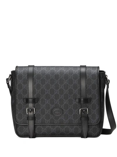 Gucci Gg Supreme Messenger Bag In Black