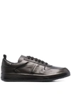 Officine Creative Logo-debossed Low-top Leather Sneakers In Black