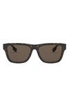 Burberry 56mm Rectangular Sunglasses In Dark Havana