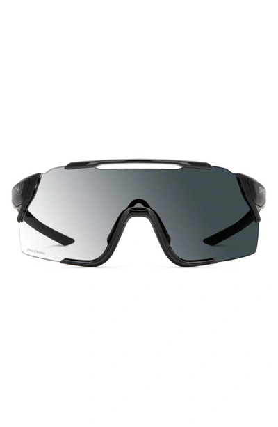 Smith Attack 130mm Chromapop(tm) Shield Sunglasses In Black / Gray/ Amber