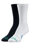 BURLIX ASSORTED 2-PACK SPORT CYCLING CREW SOCKS,B157N2