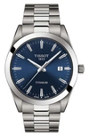 Tissot T1274104404100 Gentleman Titanium Quartz Watch In Blue