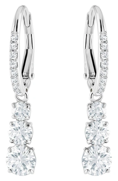 Swarovski Attract Trilogy Earrings - Atterley In Clear/ Silver