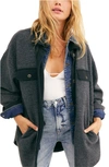 Free People Ruby Jacket In Washed Black