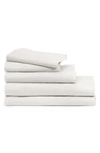 Casper 300 Thread Count Organic Cotton Percale Sheet Set In White/white