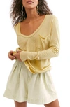 Free People Betty Long Sleeve Top In Sweet Sage