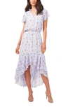 1.state Wildlfower Bouquet High/low Dress In Floral Twilight Sky