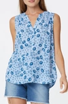 Curves 360 By Nydj Perfect Sleeveless Blouse In Indigo Rose