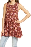 Free People Madison Print Tank Dress In Multi Combo