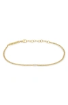 ZOË CHICCO FLOATING DIAMOND CURB CHAIN BRACELET,XSCCB-1-D-7E