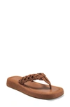 Aerosoles Phoebe Flip Flop In Tan Suede