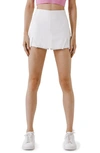 Endless Rose Cut Out Mini Skort Shorts In White