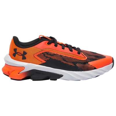 Under Armour Kids' Big Boys Charged Scramjet 4 Running Sneakers From Finish Line In Phoenix Fire/black/halo Grey