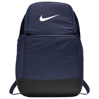 Nike Brasilia Medium Backpack In Midnight Navy