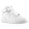 Nike Air Force 1 Mid Big Kids' Shoes In White/white/white