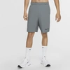 Nike Men's Big & Tall Flex Dri-fit Logo-print Training Shorts In Smoke Grey/black