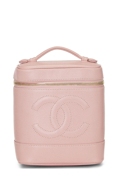 Pre-owned Chanel Pink Caviar Timeless Vanity