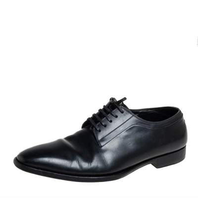 Pre-owned Dior Black Leather Oxfords Size 41