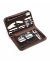 Royce New York Travel Grooming Set In Brown