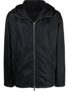 BALMAIN LOGO-PRINT HOODED JACKET