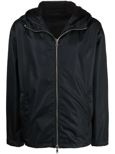 Balmain Logo-print Hooded Jacket In Black