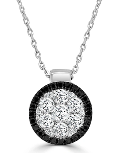 Frederic Sage Round Firenze Ii Black And White Diamond Necklace