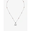 GUCCI GUCCI WOMEN'S SILVER MARMONT DOUBLE G STERLING-SILVER AND MOTHER-OF-PEARL NECKLACE,47552105