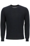 Drumohr Superfine Merino Wool Sweater In Blue